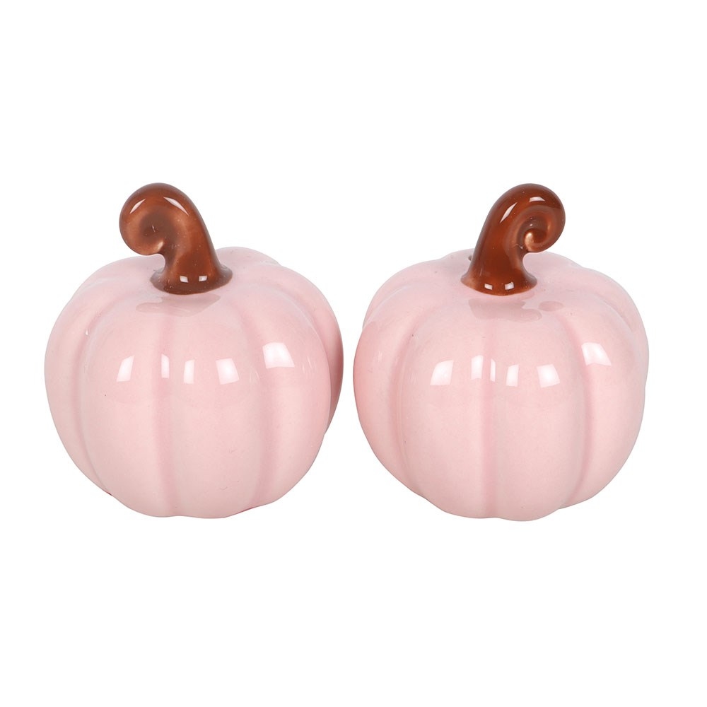 Something Different - Pink Curly Pumpkin Salt and Pepper set - Multicolours